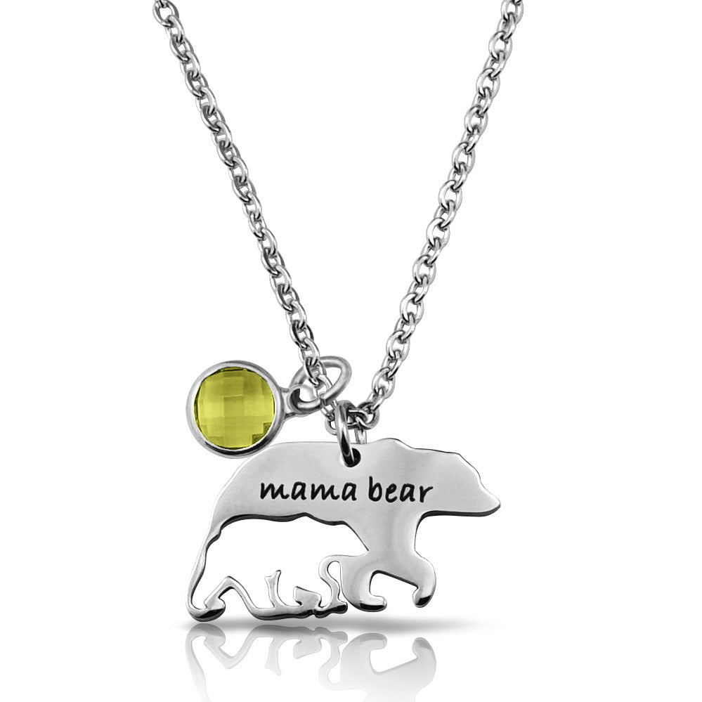 Jewelry Necklace Mother Bear