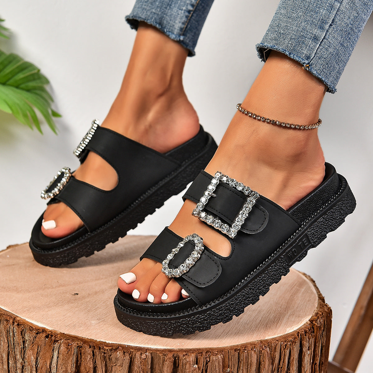 Buckle Platform Sandals