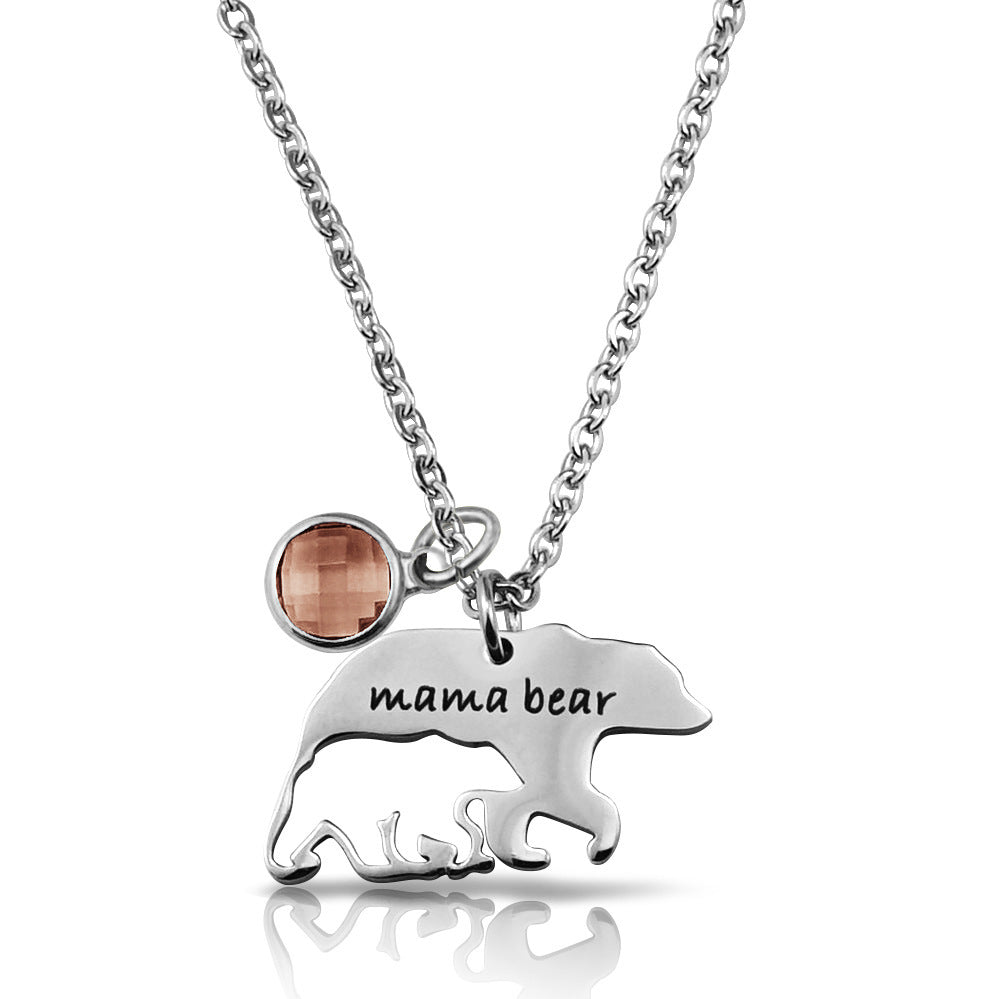 Jewelry Necklace Mother Bear