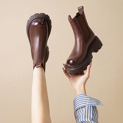 Leather Martin Boots