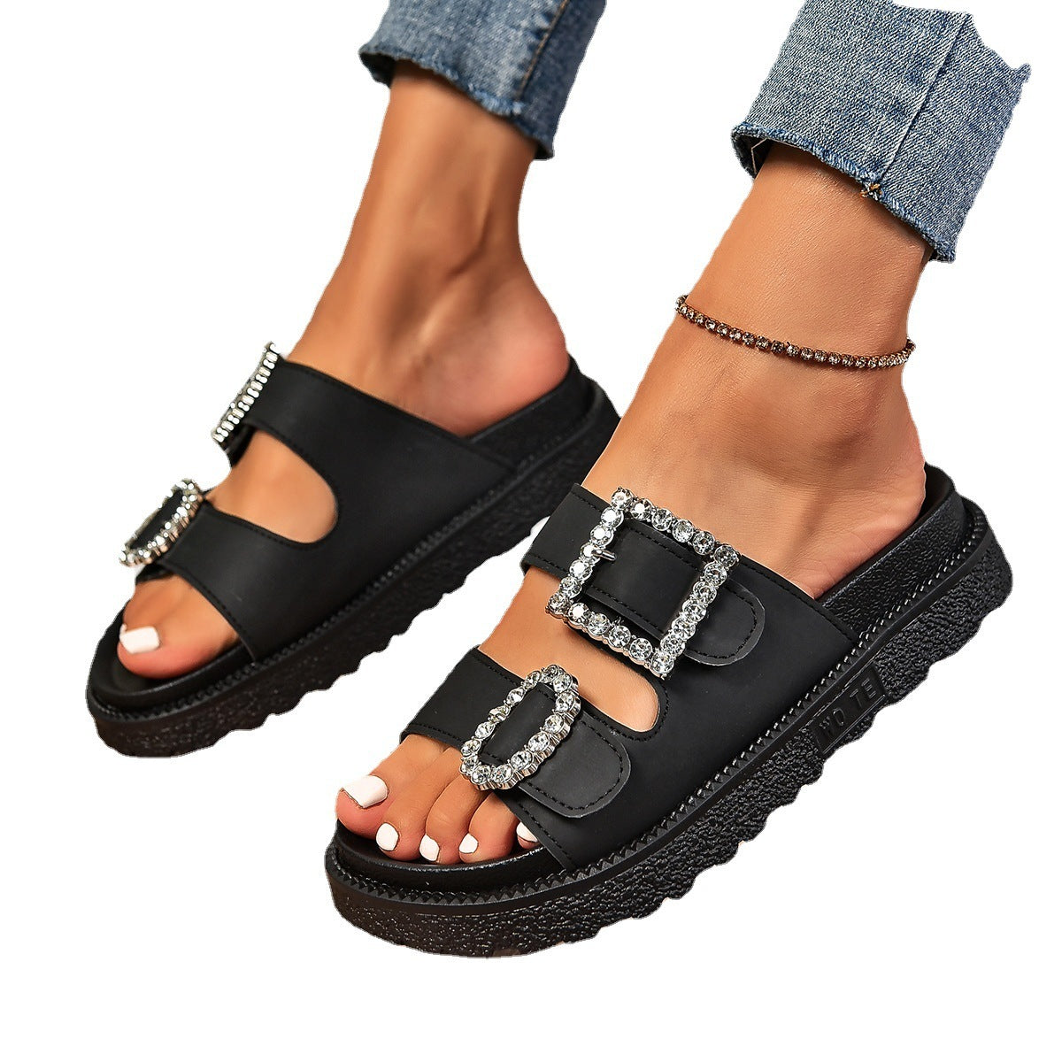 Buckle Platform Sandals