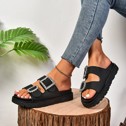 Buckle Platform Sandals