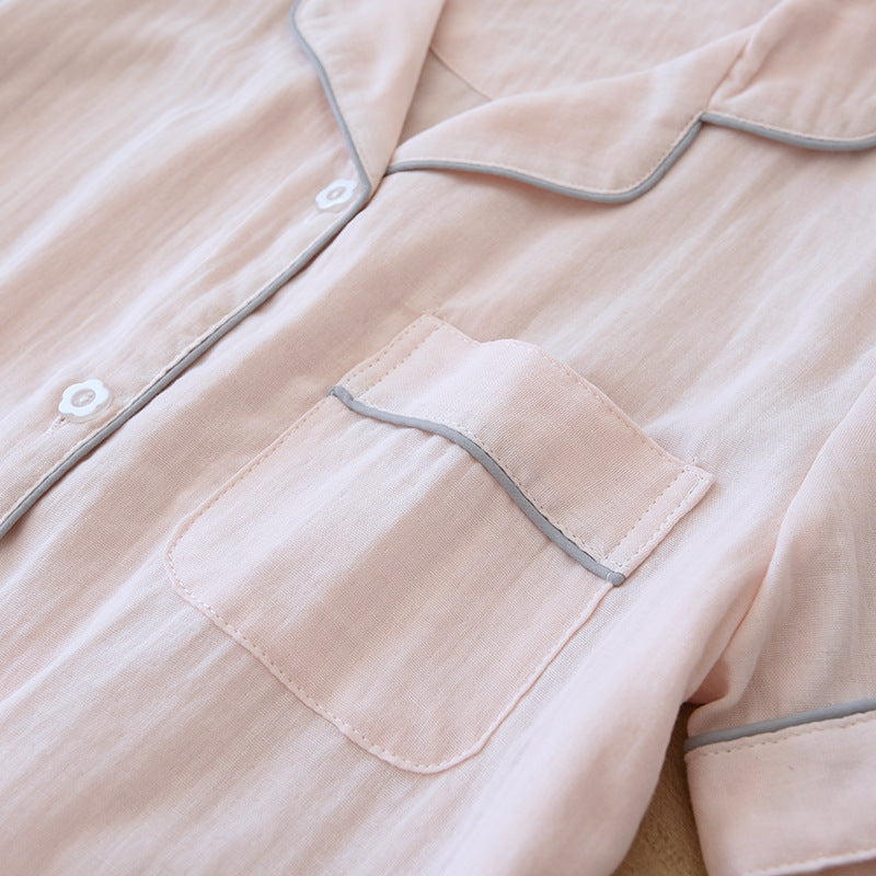 Three-piece Cotton Gauze Pajamas