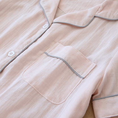 Three-piece Cotton Gauze Pajamas